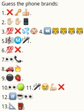 guess the emoji phone